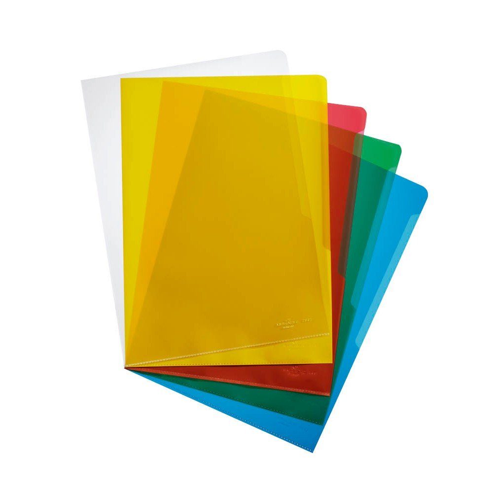 DURABLE Organisationsmappe 10 DURABLE Sichthüllen DIN A4 farbsortiert genarbt 0,12 mm