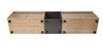 BlingBin TV-Schrank lowboard (1-St., mit Schubladen und Glastrennwänden) 201*40*48cm