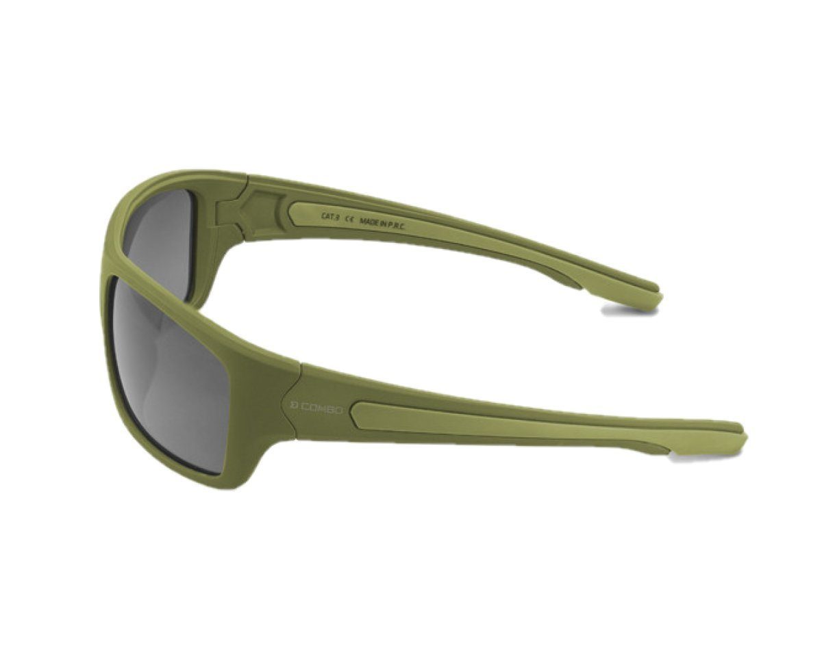 Delphin.sk Sonnenbrille Polarisationsbrille SG COMBO Sonnenbrille mit Etui, Band und Tuch (Spar-Set) Brille in einem matten Grün gehalten, ideal für Angler, Jäger, Outdoor