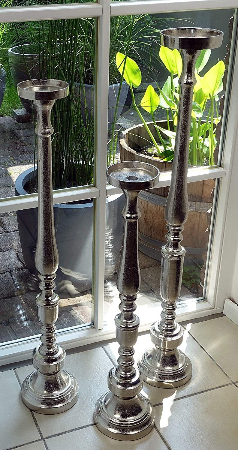 MichaelNoll Kerzenständer Kerzenständer Alu Silber Stumpenkerzen günstig online kaufen