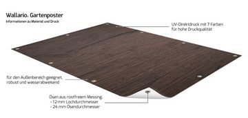Wallario Sichtschutzzaunmatten Holz-Optik Textur dunkelbraunes Holz