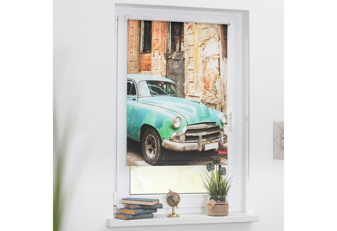 Seitenzugrollo »Klemmfix Motiv Kuba«, LICHTBLICK ORIGINAL, Lichtschutz, ohne Bohren, freihängend, bedruckt-HomeTrends