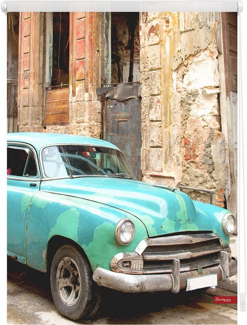 Seitenzugrollo »Klemmfix Motiv Kuba«, LICHTBLICK ORIGINAL, Lichtschutz, ohne Bohren, freihängend, bedruckt-Otto