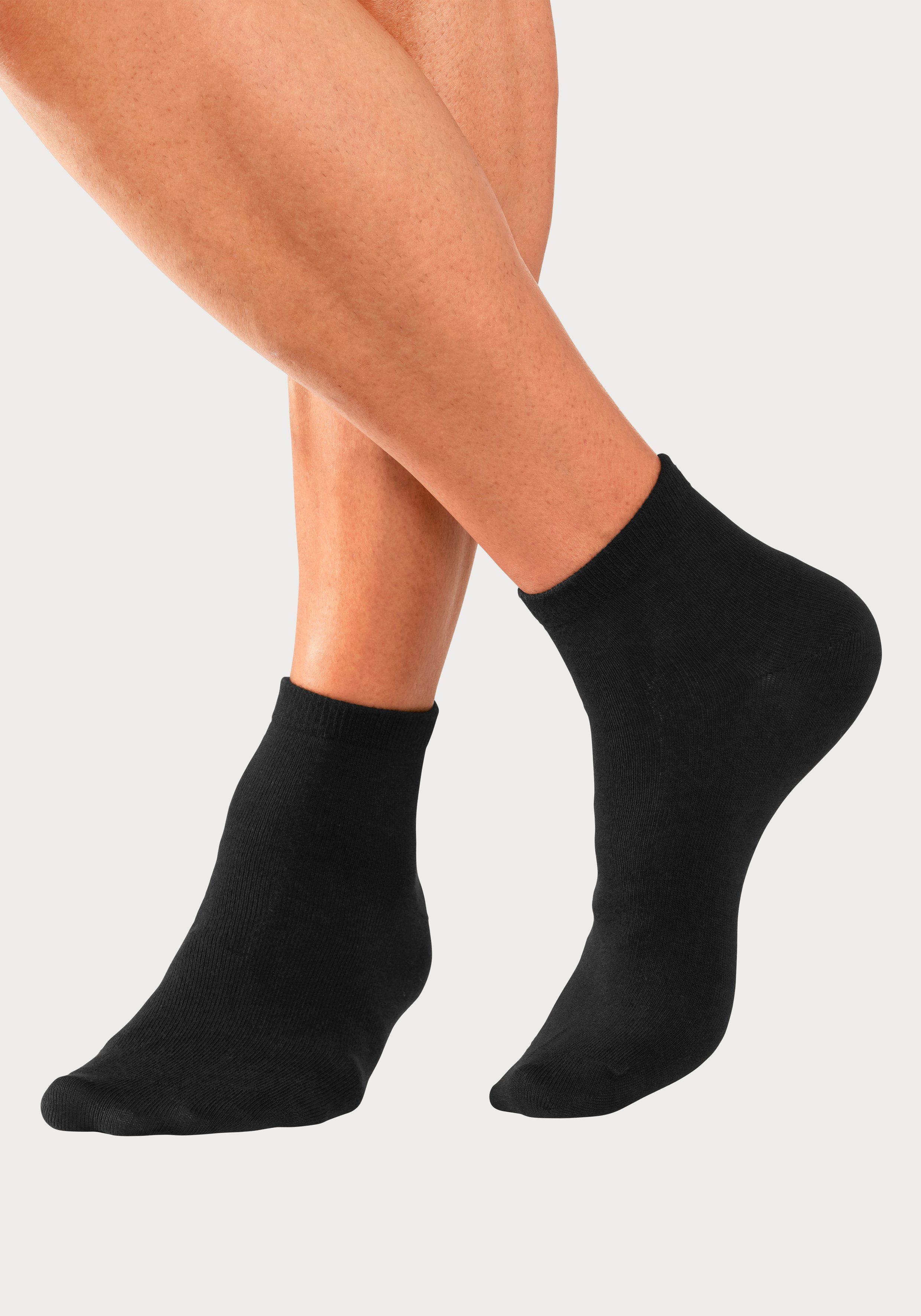 Bench. Kurzsocken (Packung, 6-Paar) mit eingestricktem Markenlogo im Bündchen