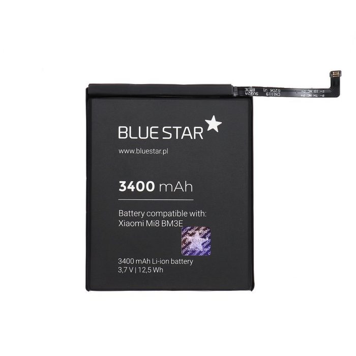 BlueStar Akku Ersatz kompatibel mit Xiaomi Mi8 (BM3E) 3400mAh Li-lon Austausch Batterie Accu 46BM3EA02085 Smartphone-Akku