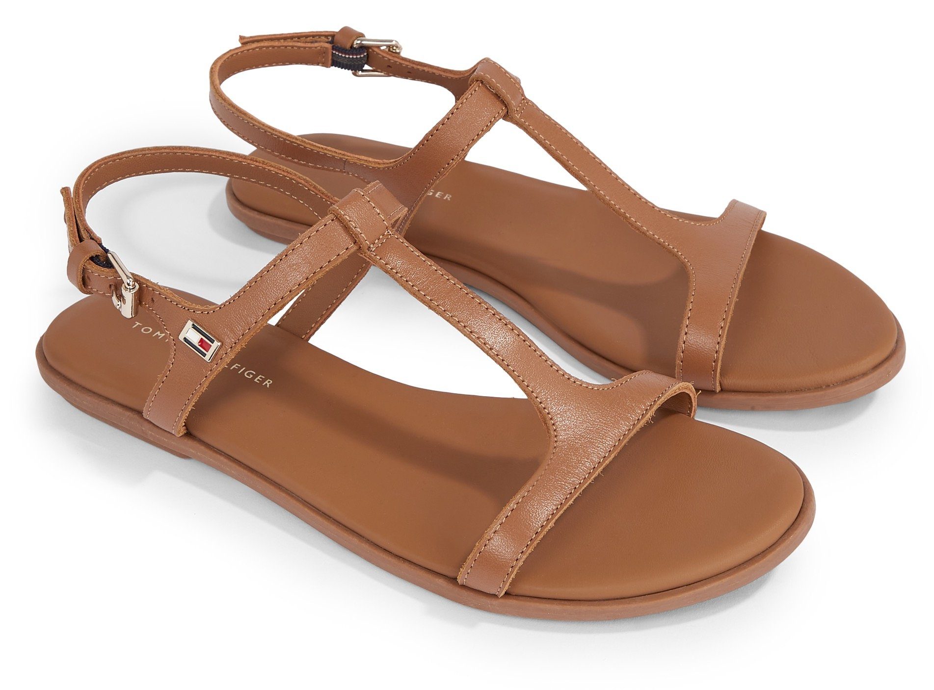 Tommy Hilfiger TH FLAT SANDAL Riemchensandale, Sommerschuh, Sandalette mit verstellbarem Riemchen