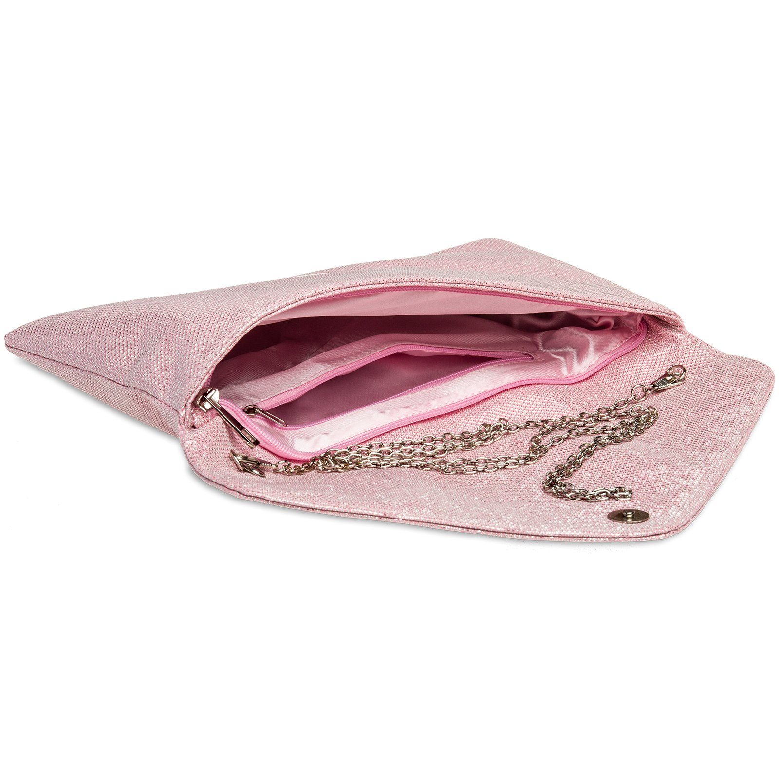 Caspar Clutch TA357 große elegante Damen Glitzer Clutch Tasche Abendtasche