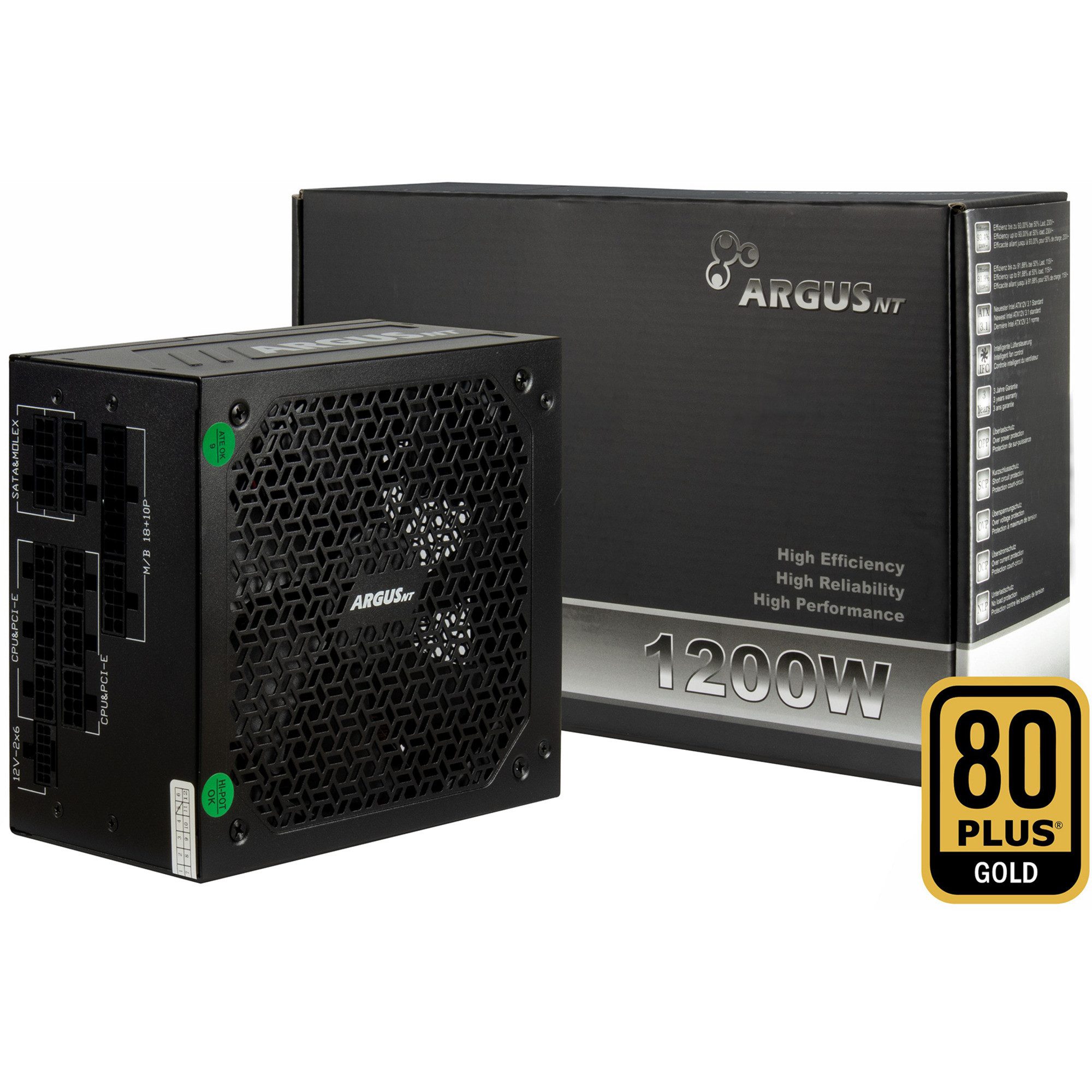 Inter-Tech Inter-Tech HA-1200BA4, PC-Netzteil, (1x 12-Pin PC-Netzteil