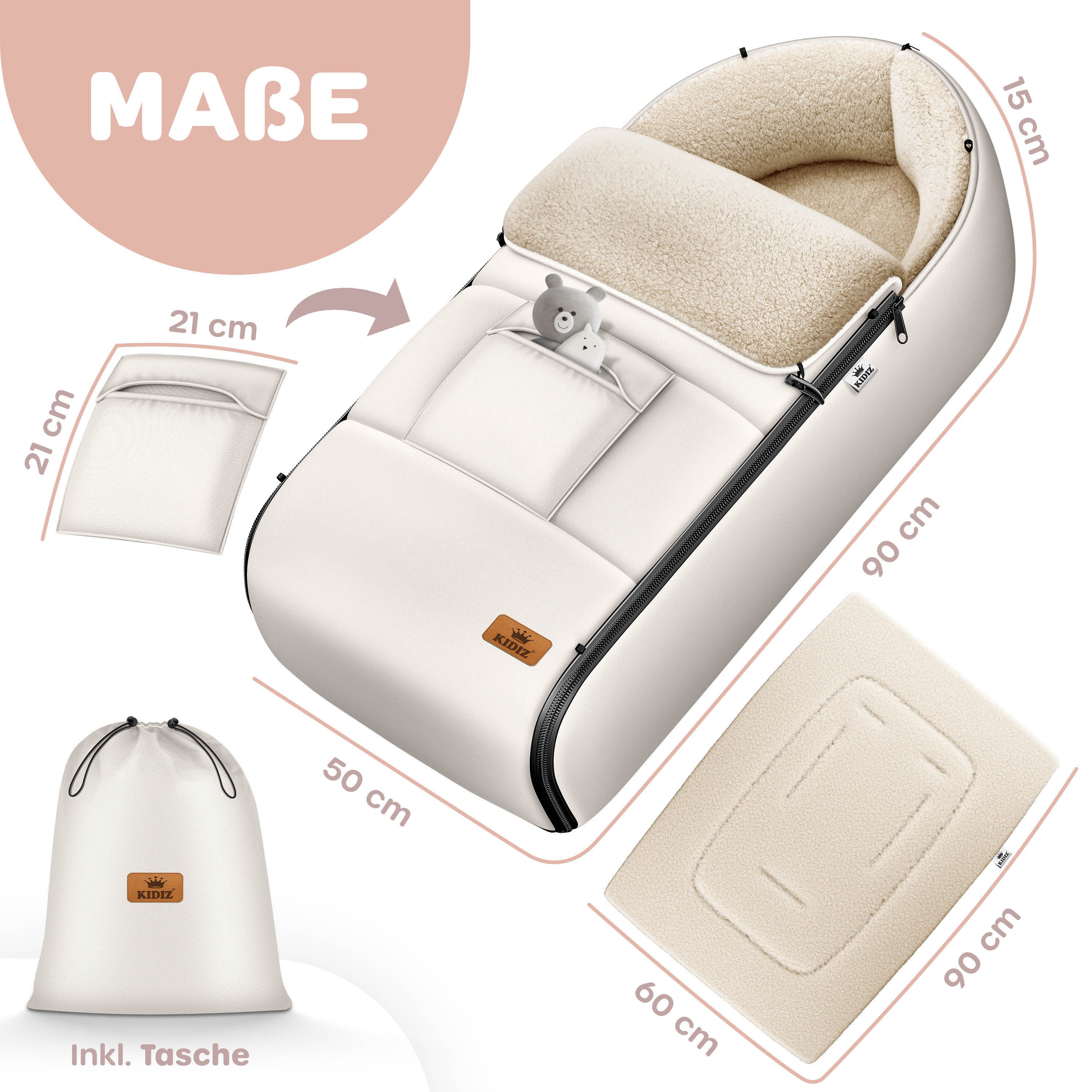 KIDIZ Babyschlafsack, Babyfußsack Baby Fußsack Winterfußsack Babyschale günstig online kaufen