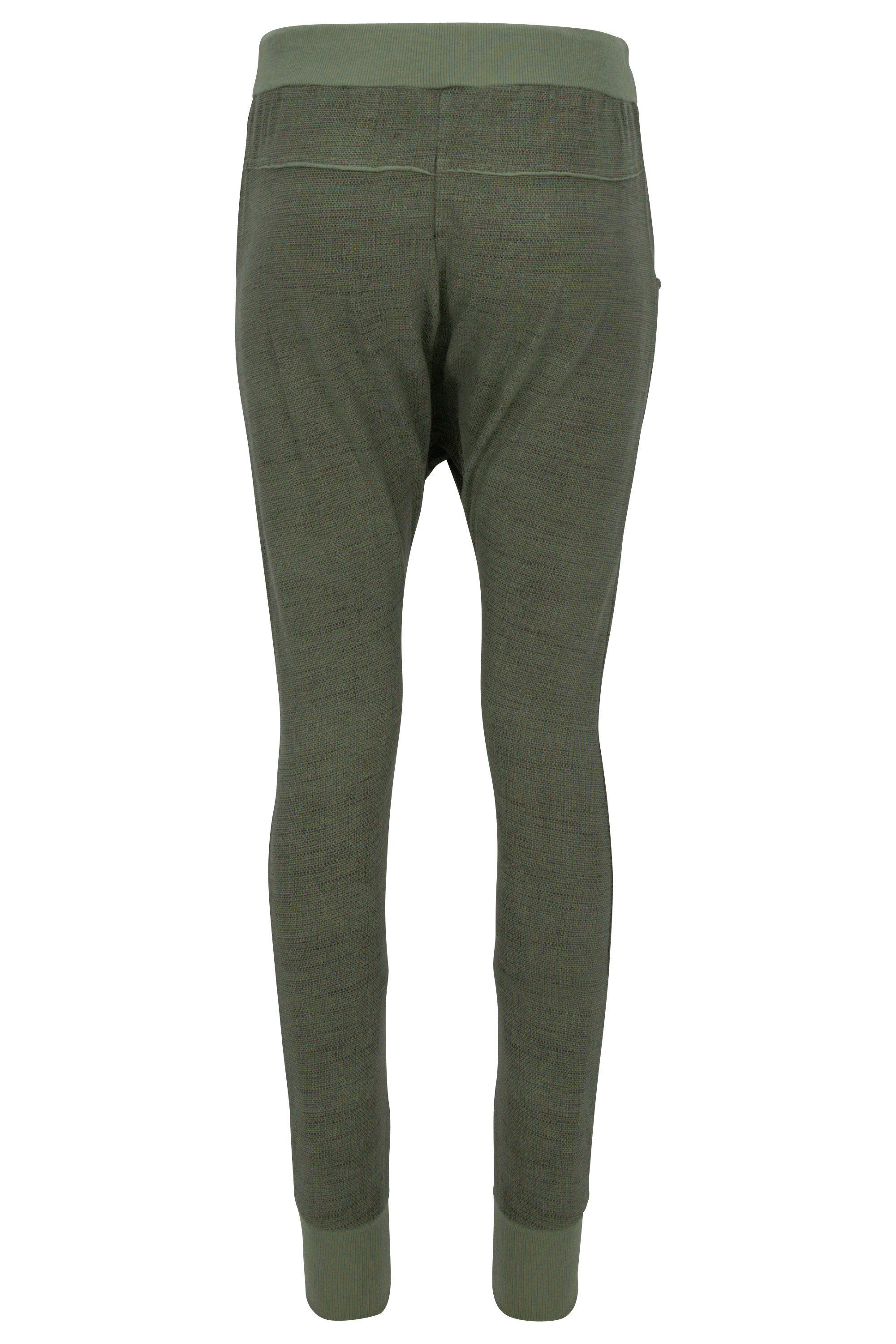 malito more than fashion Jogginghose malito Damen Jogginghose mit Knopfleiste, Sporthose meliert, Baggy Baggyhose mit elastischem Bund Einheitsgröße