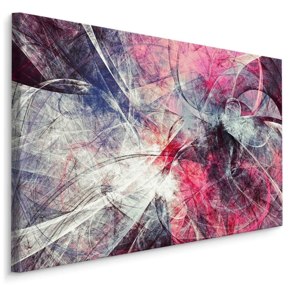 Muralo Leinwandbild Abstrakt – Leinwandbild Wandbild Kunstdruck Wohnzimmer, Abstrakt (1 St), Abstraktion Moderne Kunst – Minimalismus, 100 x 70 cm, aufhängefertig