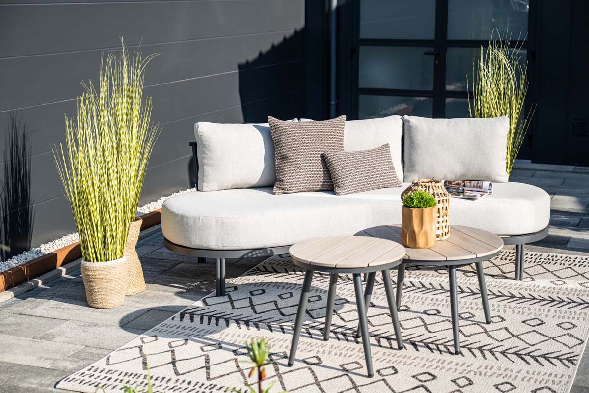 Garden Impressions Gartentisch Gartentisch Loungetisch Beistelltisch Margriet rund 70 cm Nonwood (Tisch, 1-St., 1 Tisch), pflegeleicht / wetterfest / stabil