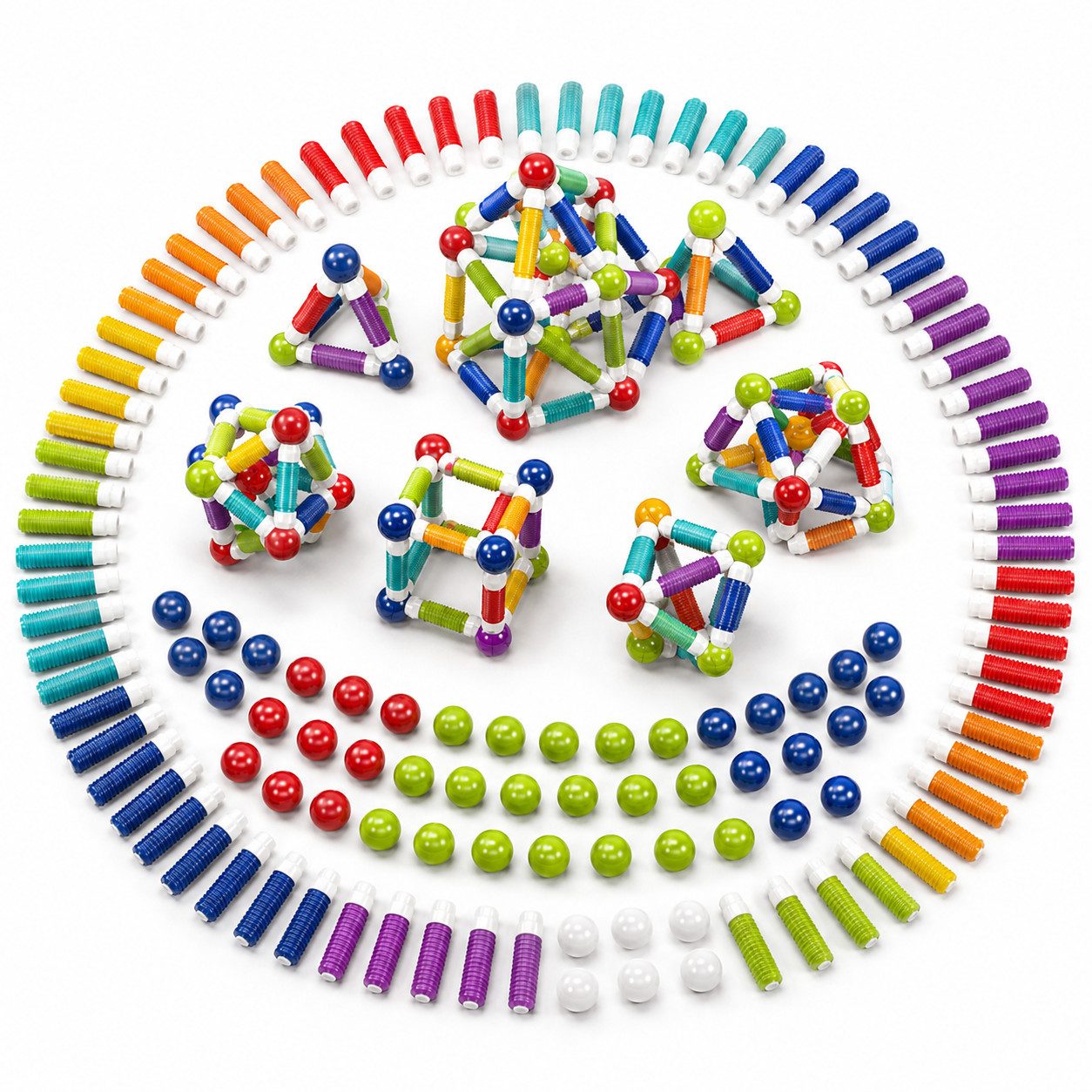 ibettertec Magnetische Bausteine, 3D Magnetbausteine, Magnetspielzeug Magnetspielbausteine, (Spar-Set, 85 St., 85-teiliges Magnetbaukasten mit Aufbewahrungsbox ab 3 Jahren), Einziehbarer 3D Magnetbaukasten mit Aufbewahrungsbox