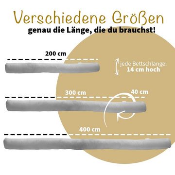 Alcube Nestchenschlange, (1-tlg., Bettschlange 200 cm für Baby und Kinderbett I Bezug aus Baumwolle), als Seitenschläferkissen oder Bettumrandung nutzbar