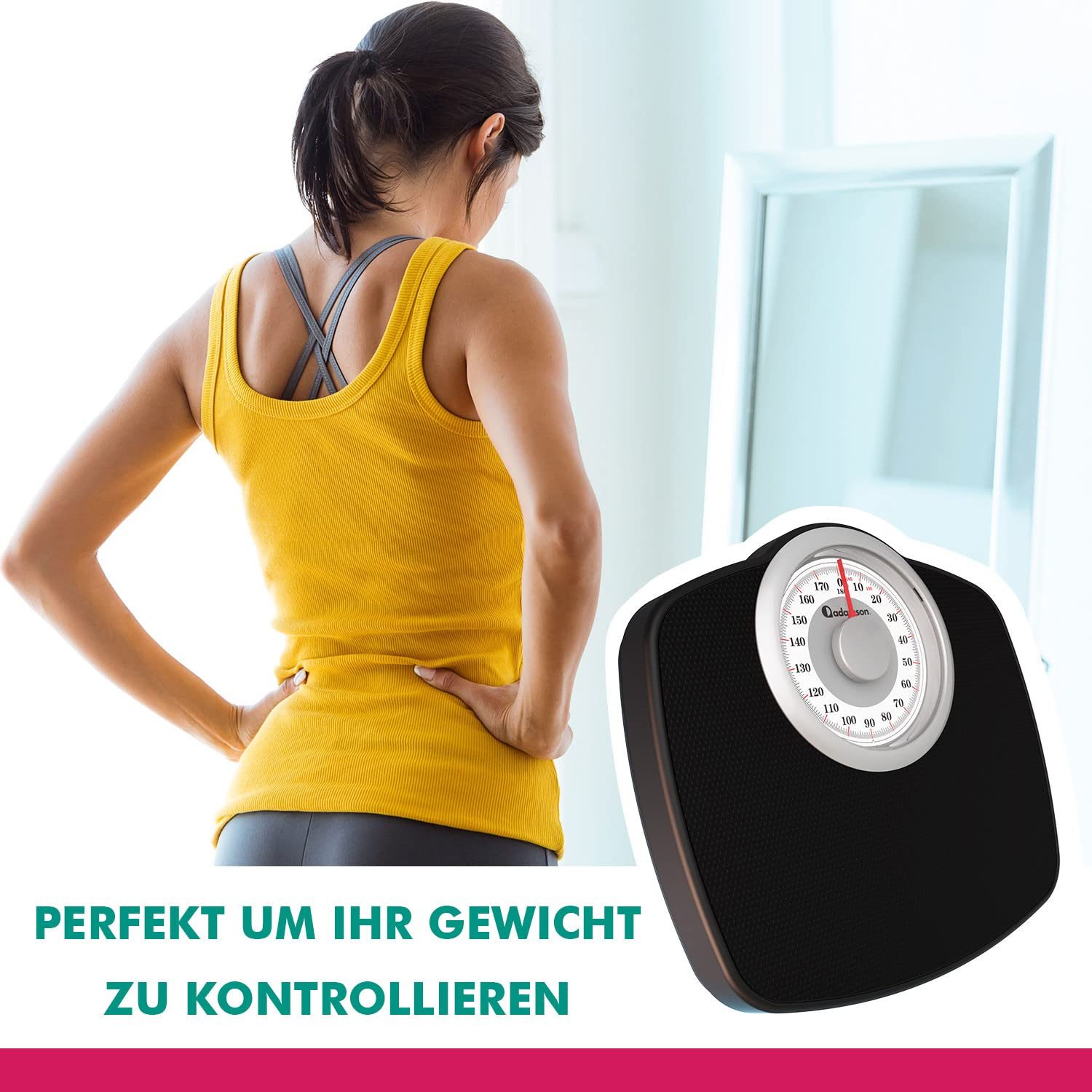 Adamson Personenwaage A25, bis 180kg, analoge Körperwaage