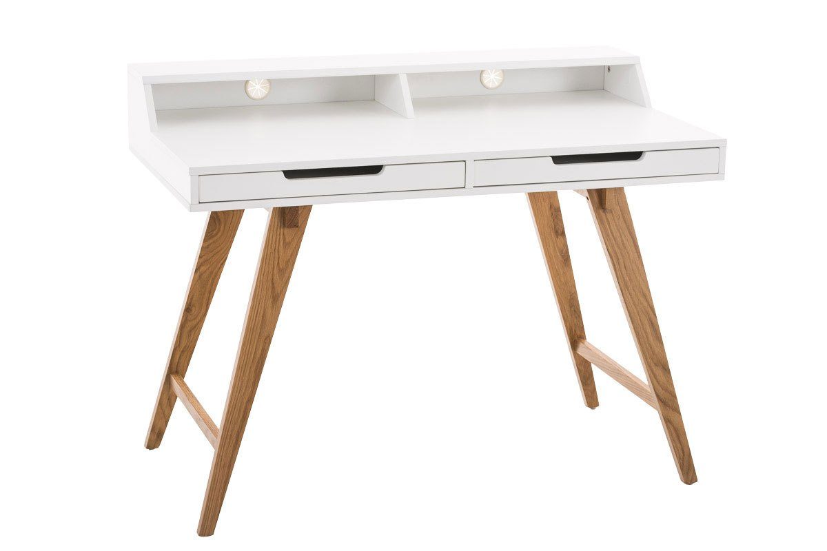 CLP Schreibtisch Eaton 110 cm, mit Eichenholzgestell