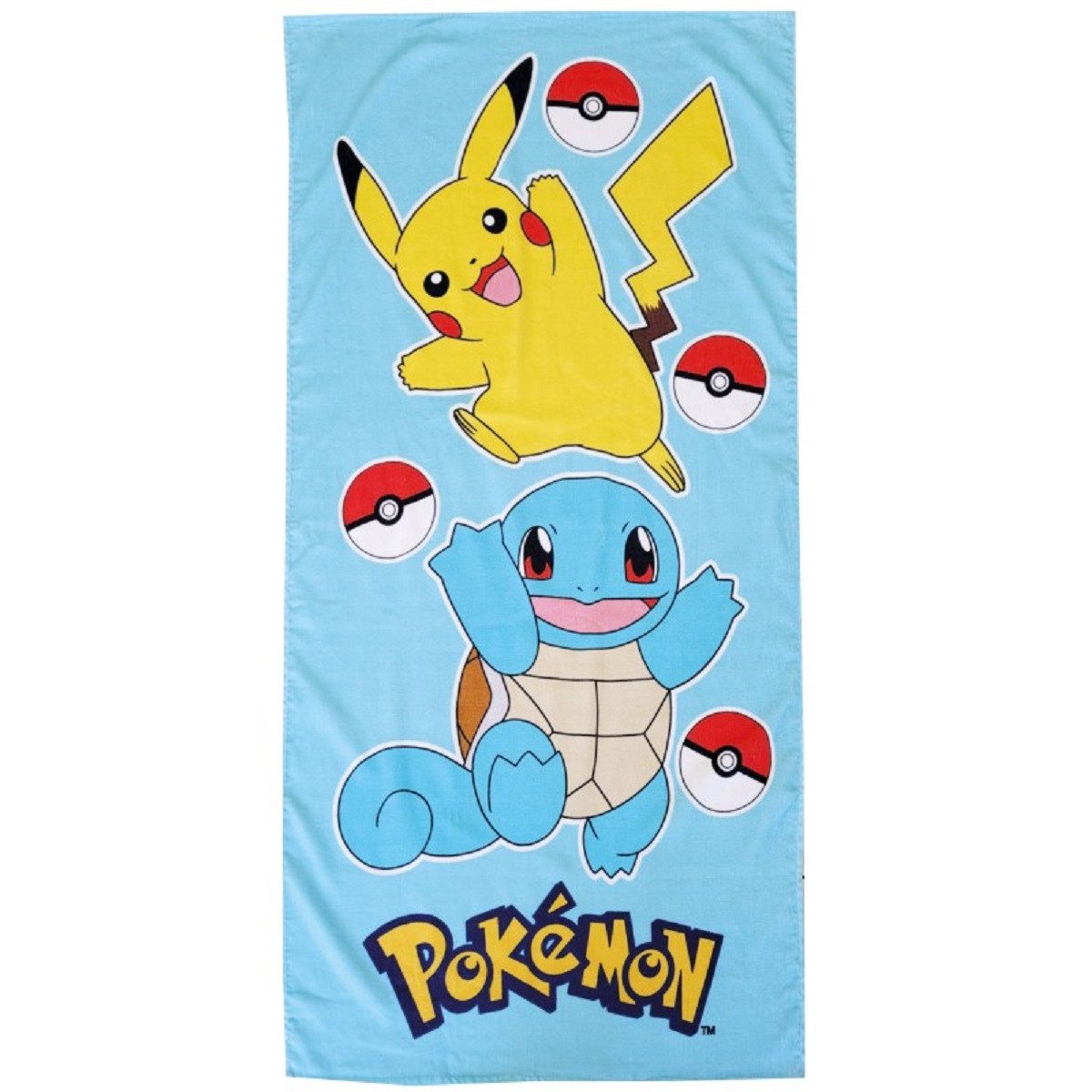 POKÉMON Strandtuch Handtuch 70x140 cm Baumwolle weich Badetuch saugfähig Duschtuch, (Packung)