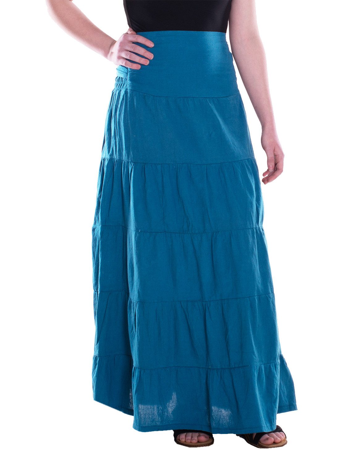 Vishes Maxirock Damen Maxi-Rock Baumwolle Vintage, günstig online kaufen