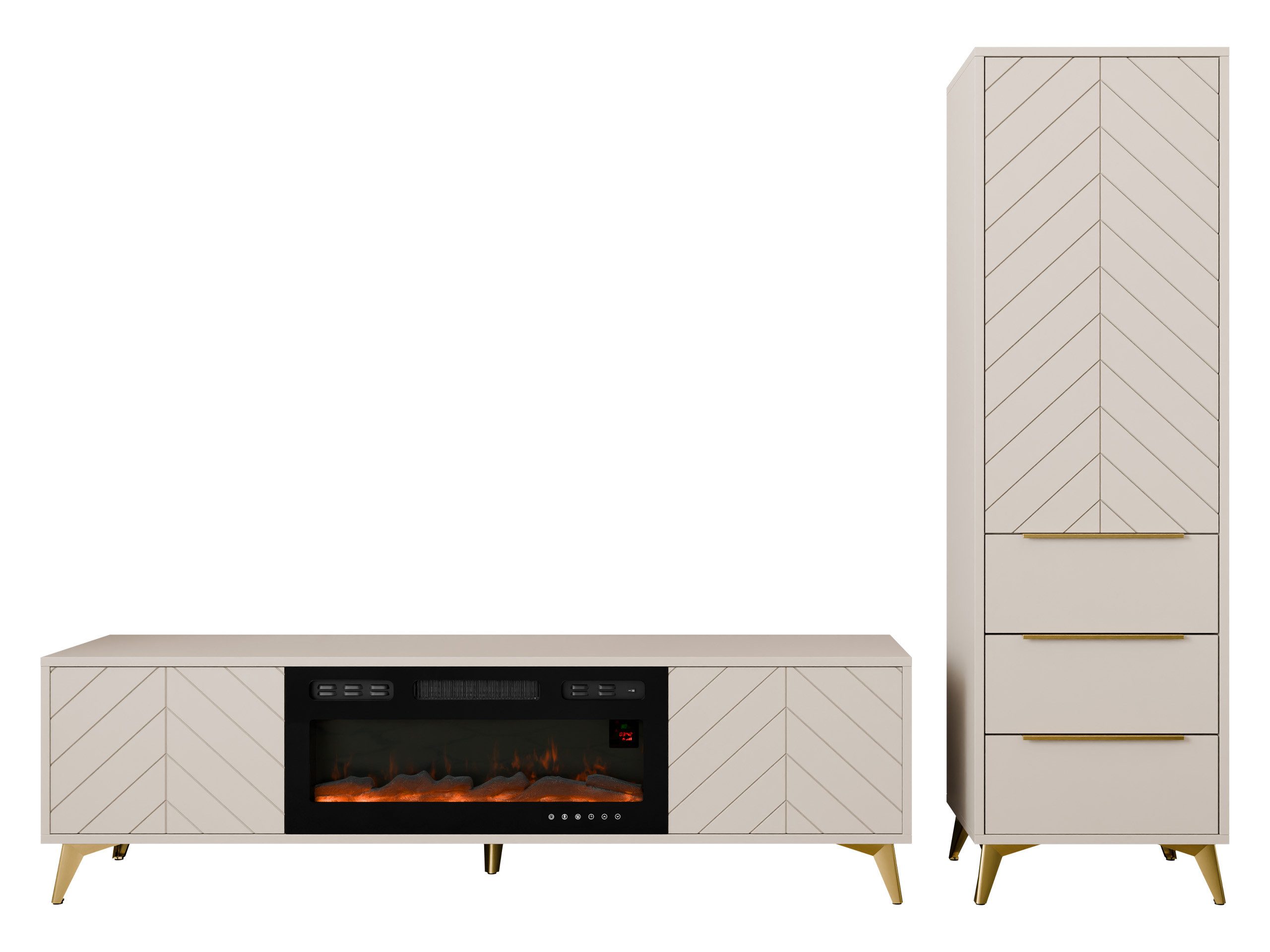 MIRJAN24 Wohnzimmer-Set Xylix III, (2er-Set, Kleiderschrank, TV-Lowboard mi günstig online kaufen