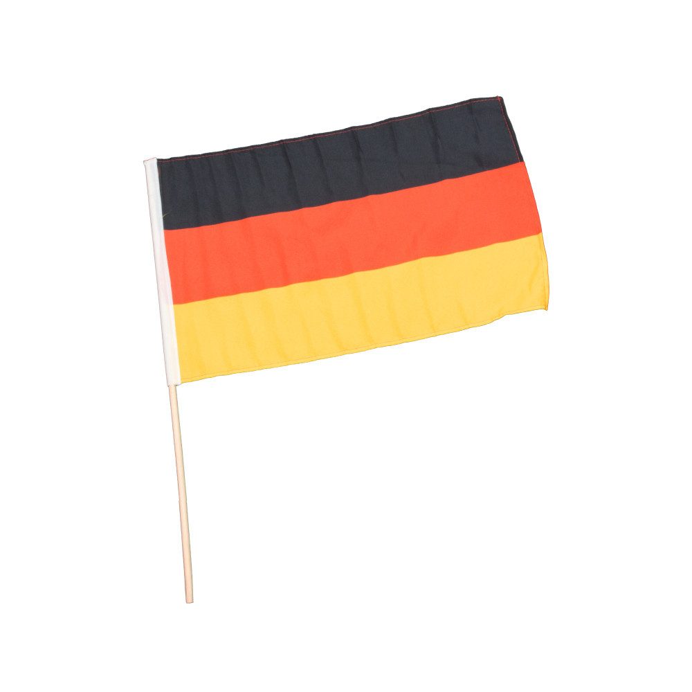 VertriebsArena GmbH Fahne Deutschland-Fahne 90x150cm mit Holzstock