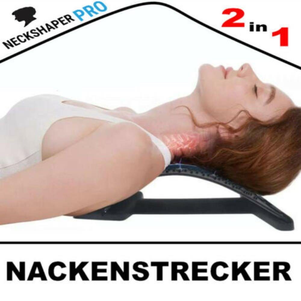 MAVURA Rückentrainer NeckShaper™ PRO Nackenstrecker Wirbelsäulenstrecker (Rücken Rückentrainer Massagegerät Nacken, Rückenstrecker Ergonomischer Rückendehner Massage)