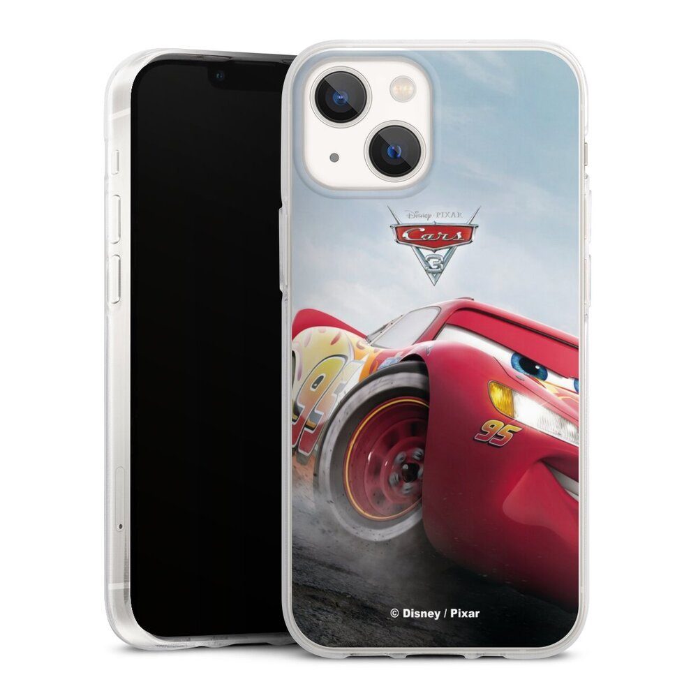 DeinDesign Handyhülle Lightning Mcqueen 95 Offizielles Lizenzprodukt Cars,  Apple iPhone 13 Mini Silikon Hülle Bumper Case Handy Schutzhülle