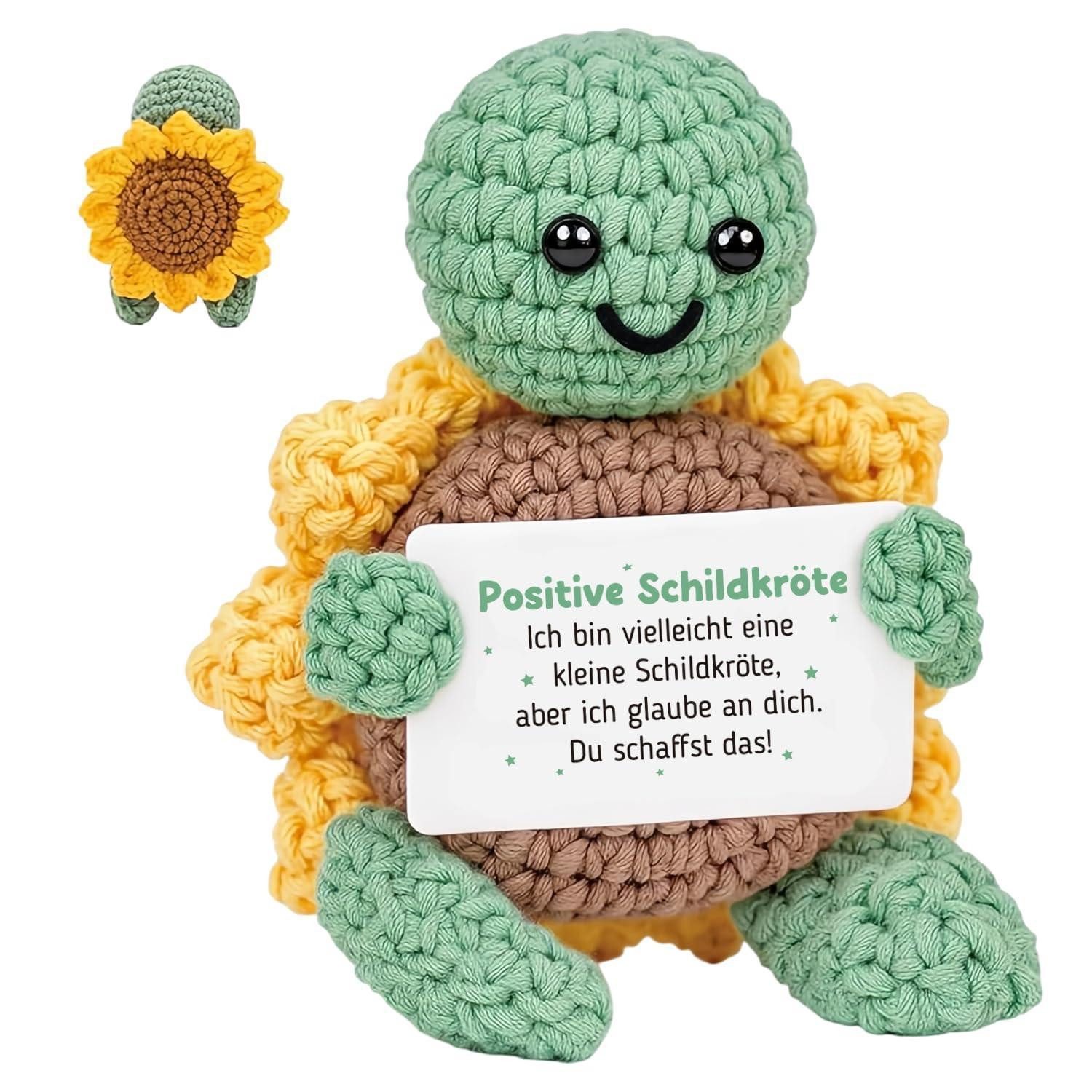 LuxusKollektion Plüschfigur Schildkröte Glücksbringer Pockethug Gehäkelt Figuren Geschenk 09