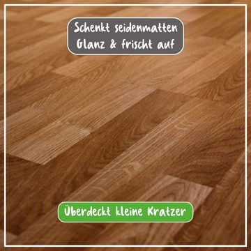 poliboy Parkett Renovierer Seidenmatt - 500ml - Parkettreiniger (für strapazierte Holz- und Korkböden - Made in Germany)