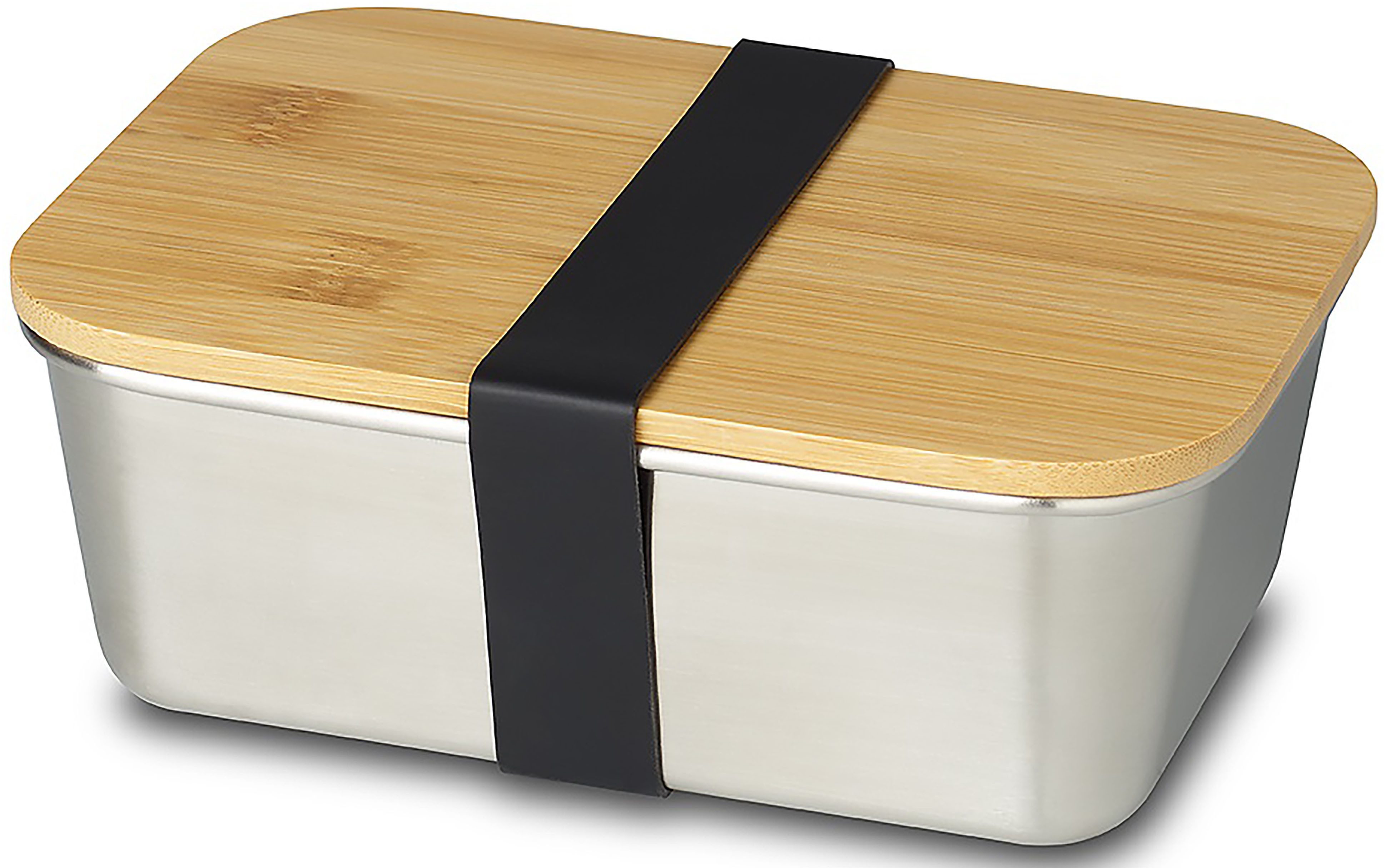 ECHTWERK Lunchbox „Brotdose“ mit Bambusdeckel, 1500 ml, Bambus, Edelstahl 18/10, (1-tlg., Dose mit Deckel), aus hochwertigem Edelstahl 304