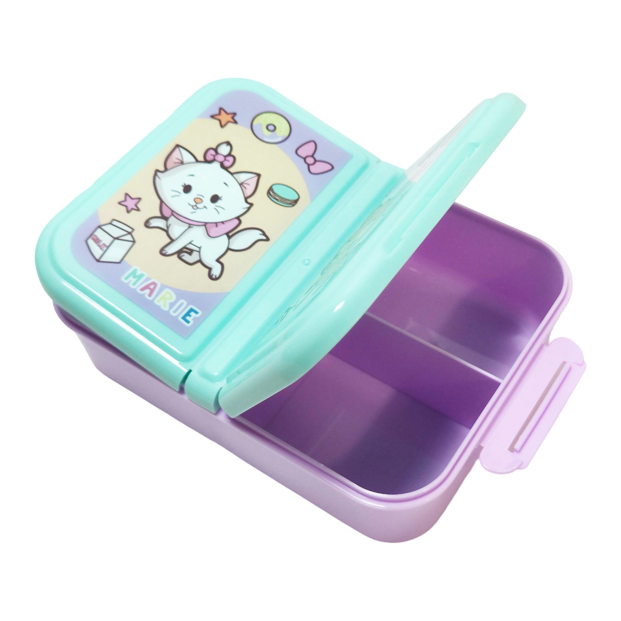 Disney Lunchbox Disney Marie Bambi 2 tlg Set Brotdose 3 Kammern Alu-Trinkflasche, (2-tlg., Spar-Set), 500 ml