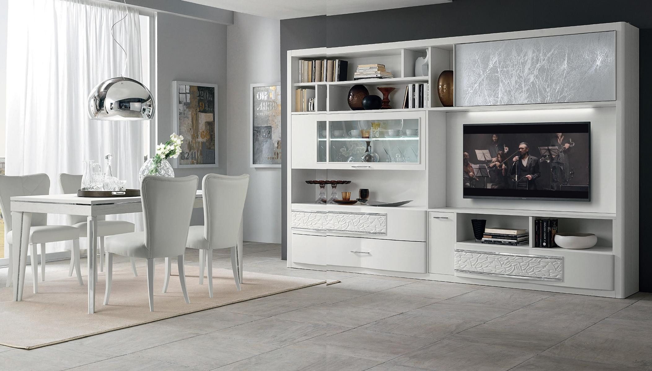 Xlmoebel Wohnwand Moderne Wohnwand aus Holz mit TV-Schrank und Sideboard, (RTV-Wand), Hergestellt in Europa
