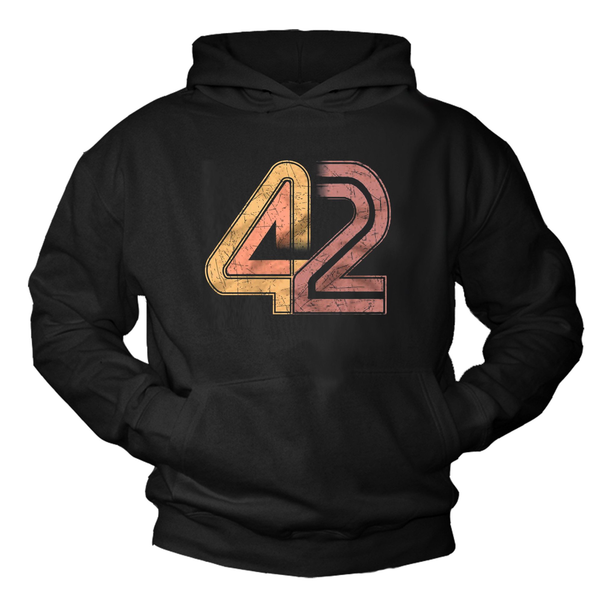 MAKAYA Kapuzenpullover Männer Sweatshirt mit Kapuze – IT Hoodie mit 42 Print für Nerds (Schwarz, S, M, L, XL, XXL, XXXL, XXXXL) Baumwolle