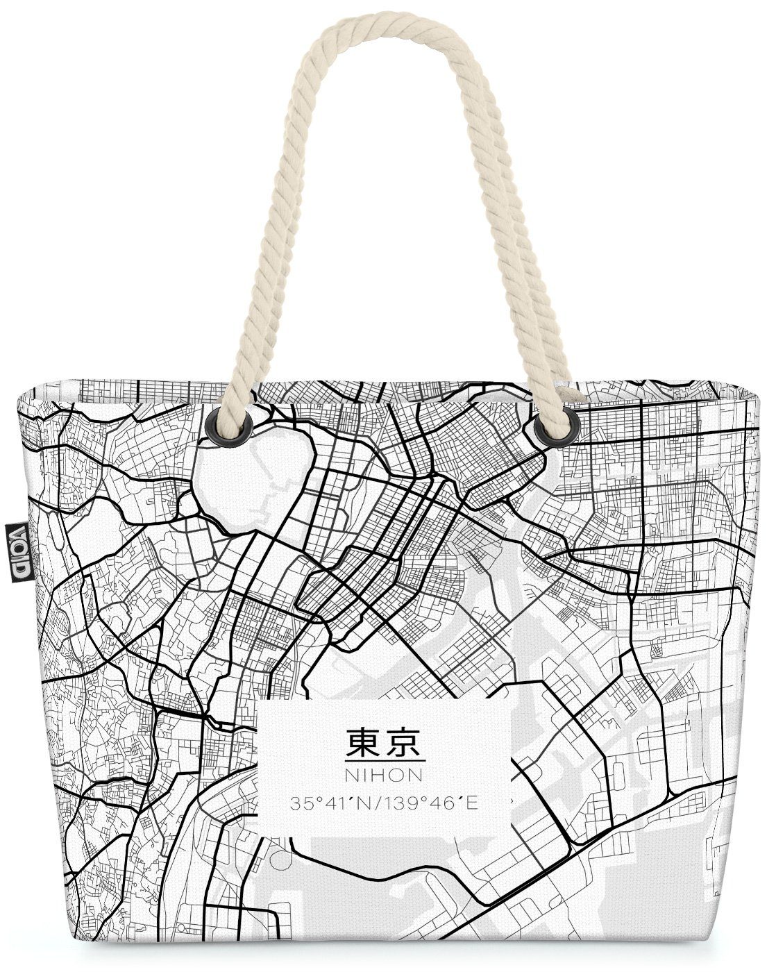Strandtasche Bag VOID Beach Japaner (1-tlg), asiatisch Karte asien Japan Stadtkarte anime Tokyo Tokio
