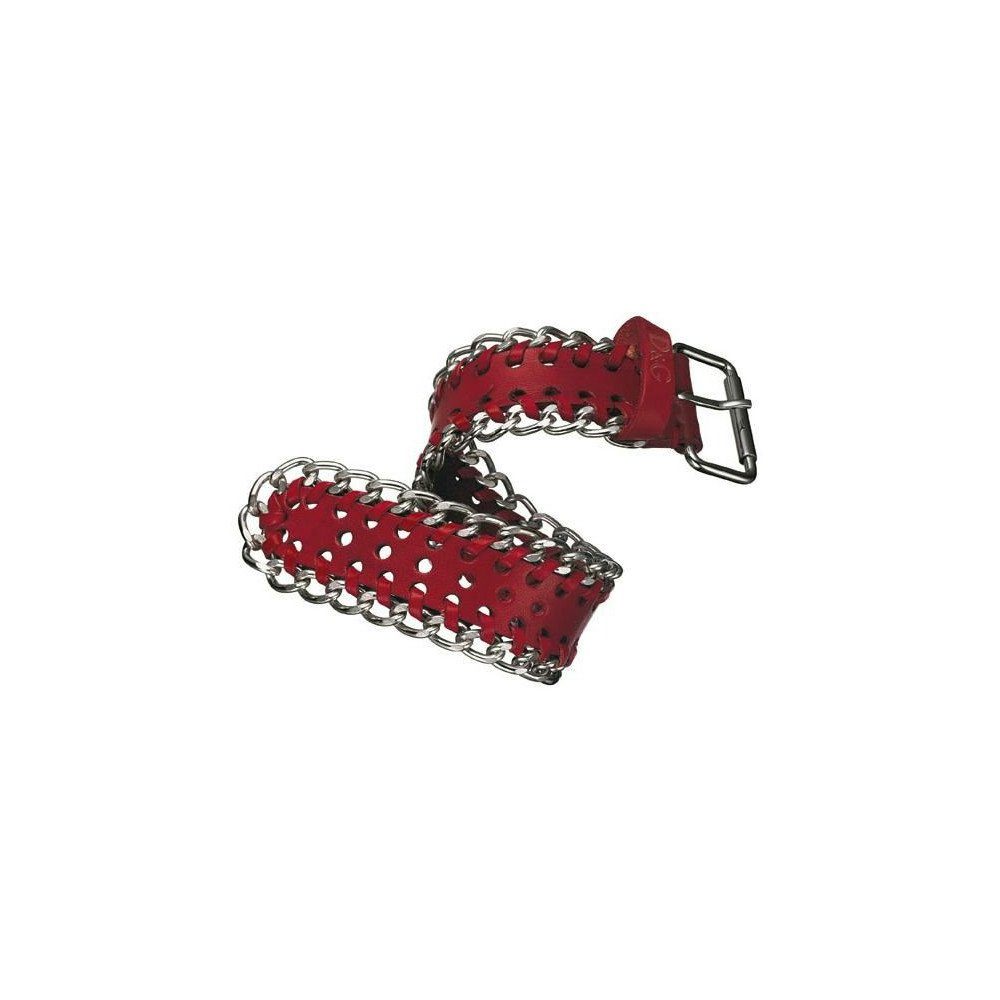 D&G Armband Rough, aus Leder, in Rot, 22cm lang, vintage günstig online kaufen