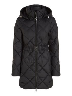 Tommy Hilfiger Steppmantel ELEVATED BELTED QUILTED COAT mit abnehmbarer Kapuze