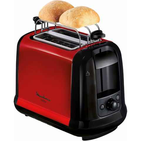 Moulinex Toaster LT261D Subito, 2 kurze Schlitze, für 2 Scheiben, 850 W, Anhebevorrichtung, 7 Bräunungsstufen, Krümelschublade