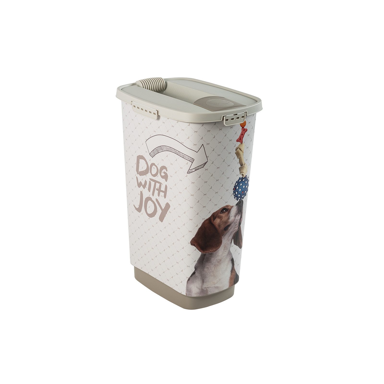 Rotho Babydesign Rotho MyPet Cody Tierfutterbehälter 50l mit Deckel und Schütte für praktisches Dosieren, muster von Rotho Babydesign
