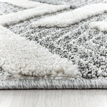 Hochflor-Teppich für Wohnzimmer und Schlafzimmer Berber-Design, Stilvoll Günstig, Rund, Höhe: 20 mm