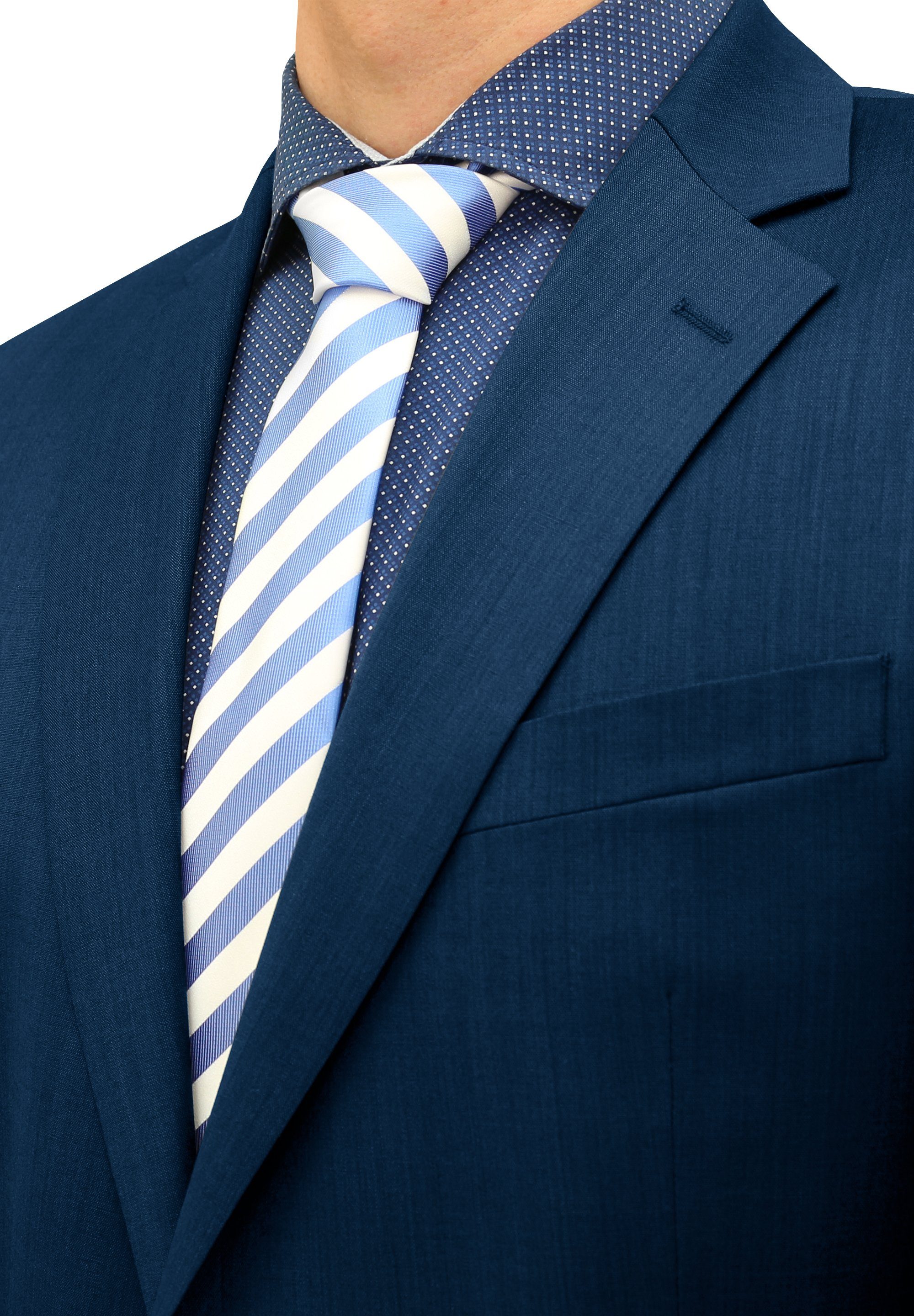 Farini Krawatte Gestreift) Fabio Breite Streifen Schmal Tie - 8cm Herren (ohne 6cm Krawatte in Box, Royalblau/Weiß oder gestreifte (6cm), mit