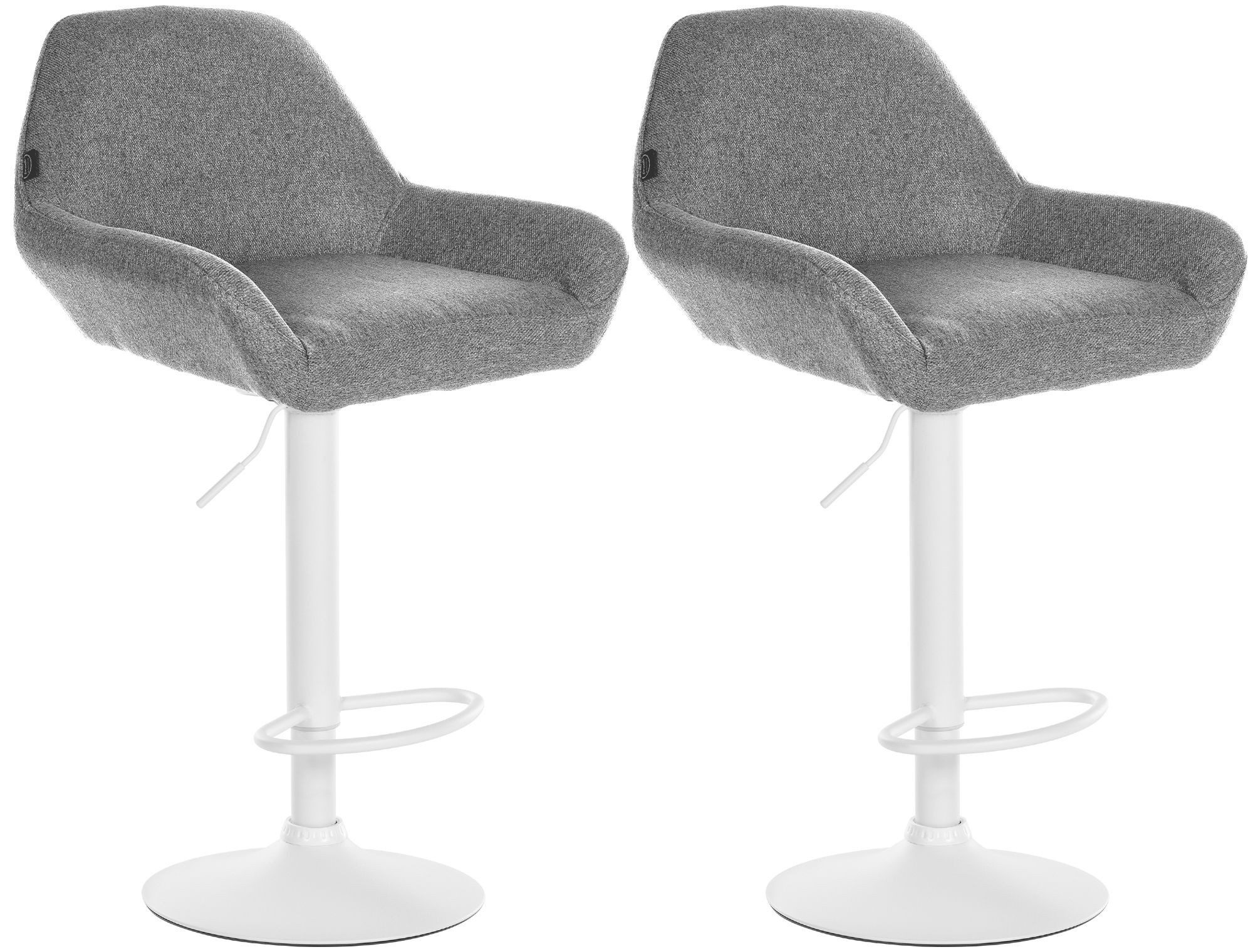 CLP Barhocker Braga Stoff (Set, 2er), drehbar und höhenverstellbar