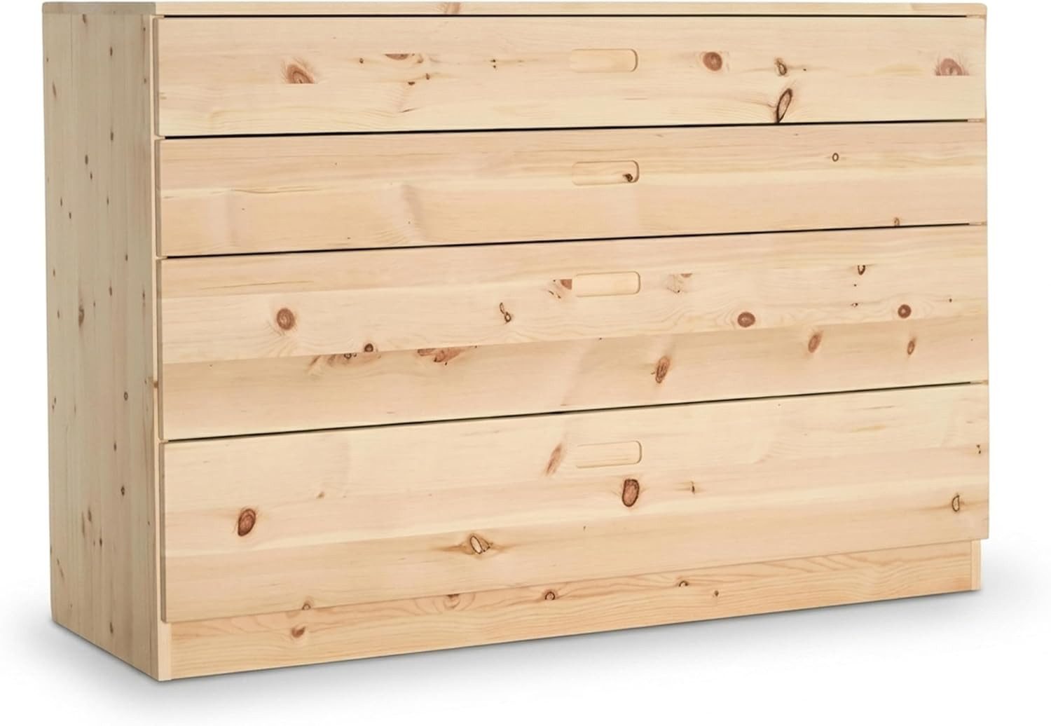 geborgenschlafen Schubkastenkommode Zirbe Massivholzkommode, Zirbenkommode – Holzkommode, Schubladen mit Soft-Close & Griffmulden, Handgefertigt in Deutschland