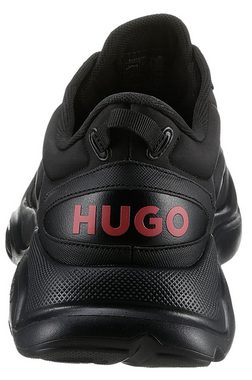 HUGO Leon_Runn Sneaker mit rotem HUGO-Schriftzug, Freizeitschuh, Halbschuh, Schnürschuh
