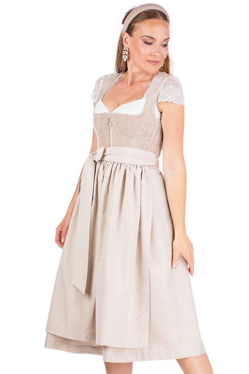 Dirndl Samt Dirndl 2tlg. - KIRCHHAM - beige