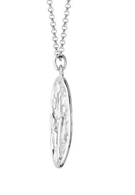 Elli Kette mit Anhänger Tree of Life Lebensbaum Floral 925 Silber