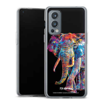 DeinDesign Handyhülle Elefant Tiere Design Elephant Art By P.D. Moreno, OnePlus Nord 2 5G Silikon Hülle Bumper Case Handy Schutzhülle
