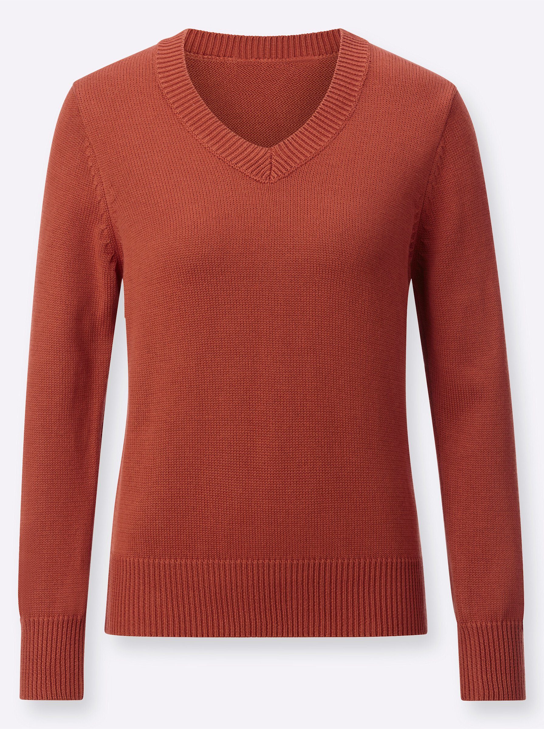 Strickpullover Pullover Langarm Materialmix