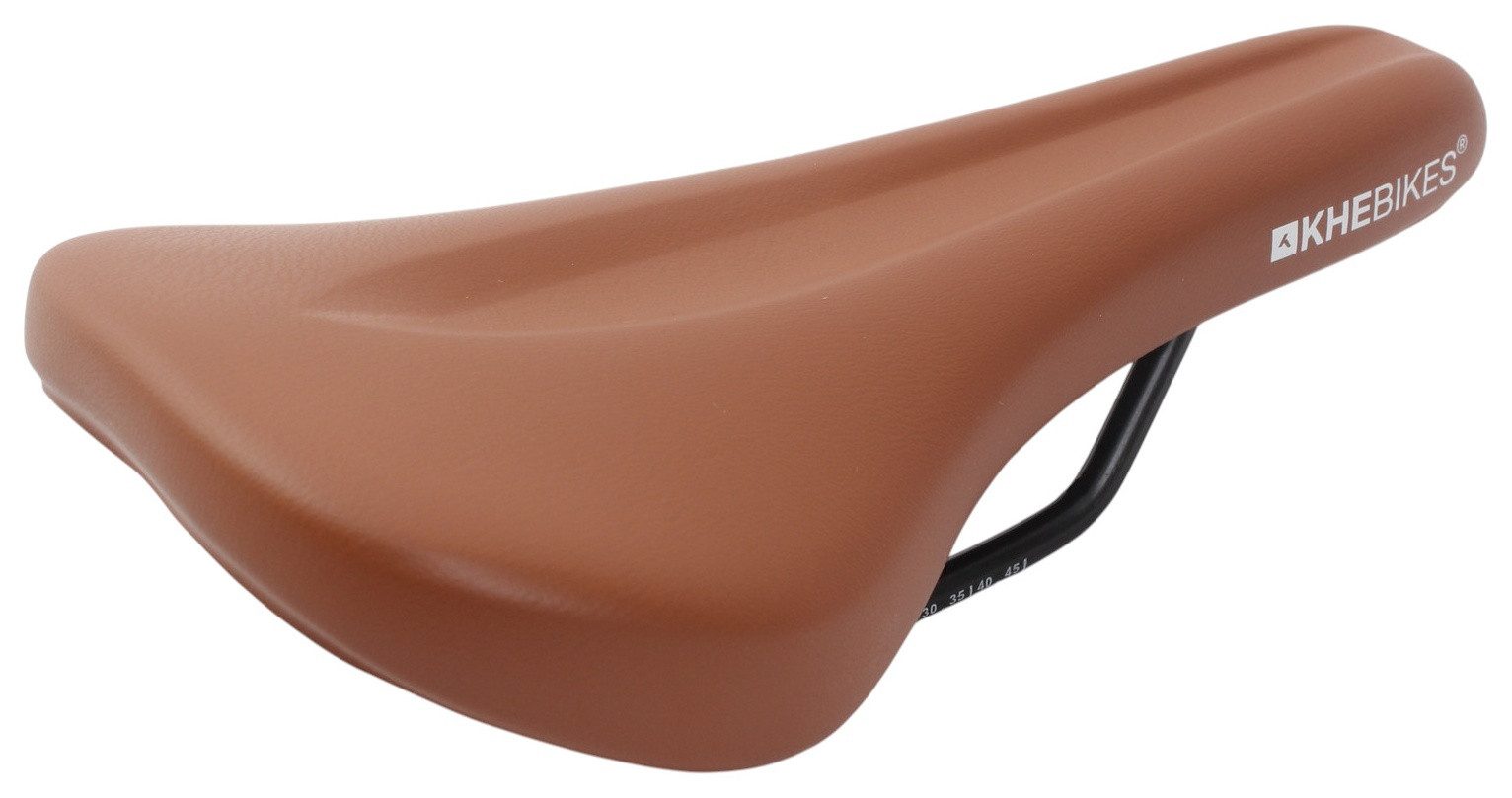 KHEbikes Fahrradsattel KHE Slim BMX MTB Sattel Gepolstert Braun 125 x 230 mm