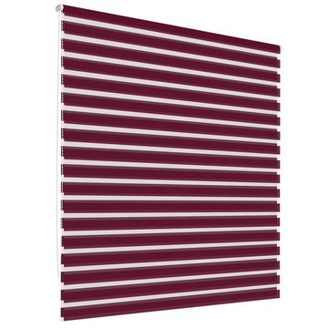 Doppelrollo Doppelrollo Fensterrollo Seitenzugrollo Klemmrollo Sonnenschutzrollo, ECD Germany, Klemmfix, Klemmfix ohne Bohren 80x230cm Bordeaux lichtdurchlässig verdunkelnd