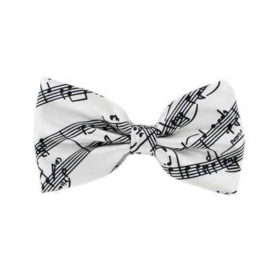 mugesh Krawatte Fliege Notenzeile (weiß) für Musiker
