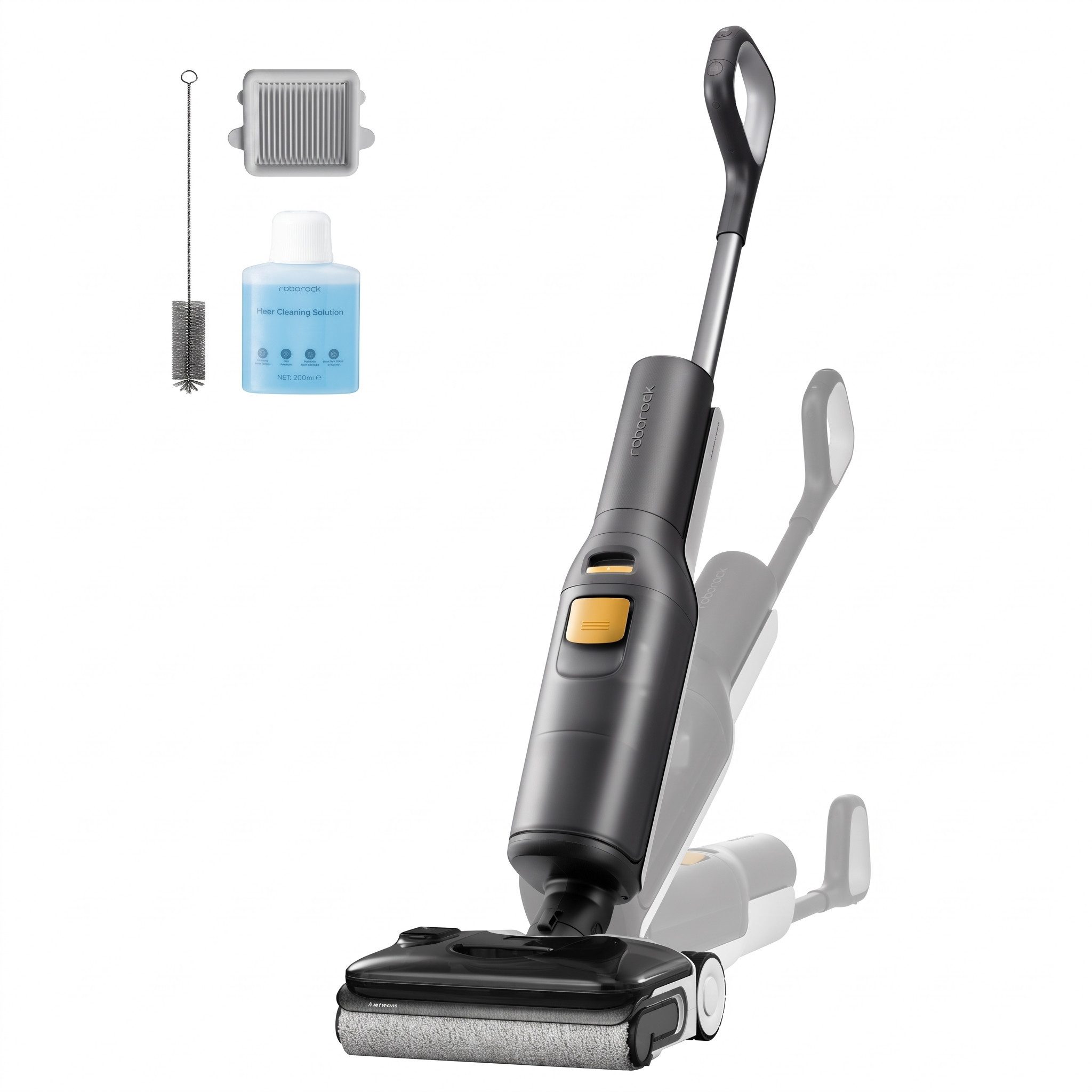 Roborock Nass-Trocken-Sauger F25 BX Serie kabelloser Staubsauger und Mopp in einem mit 20.000 Pa, 200 W, Nass Trockensauger, 20.000 Pa,180° fach absenkbar, 90°C Heißluft-Schnelltrocknung & Selbstreinigung